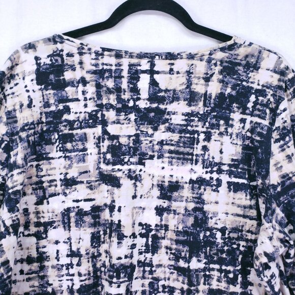Croft and Barrow Classic Tee Abstract Pattern Plus Size 2X Long Sleeve Cotton - Picture 13 of 15